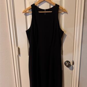 White House Black Market Classic Black Midi Dress